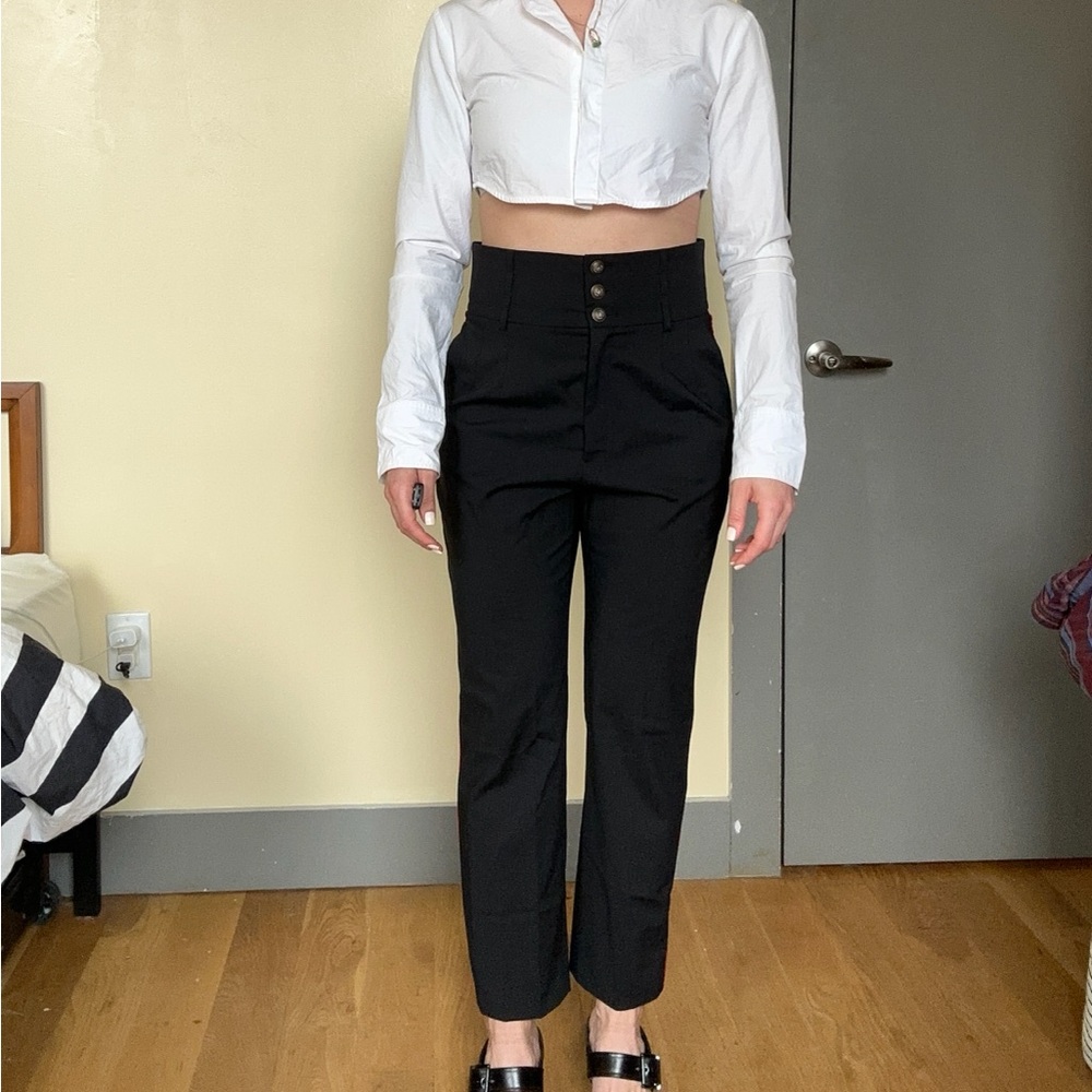 High Waist Wool Trouser